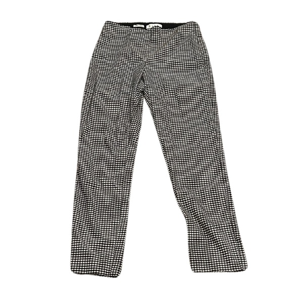 ELLE Skinny Ankle Stretch Crop Pants | Black/White Gingham | Size XS - Picture 1 of 4